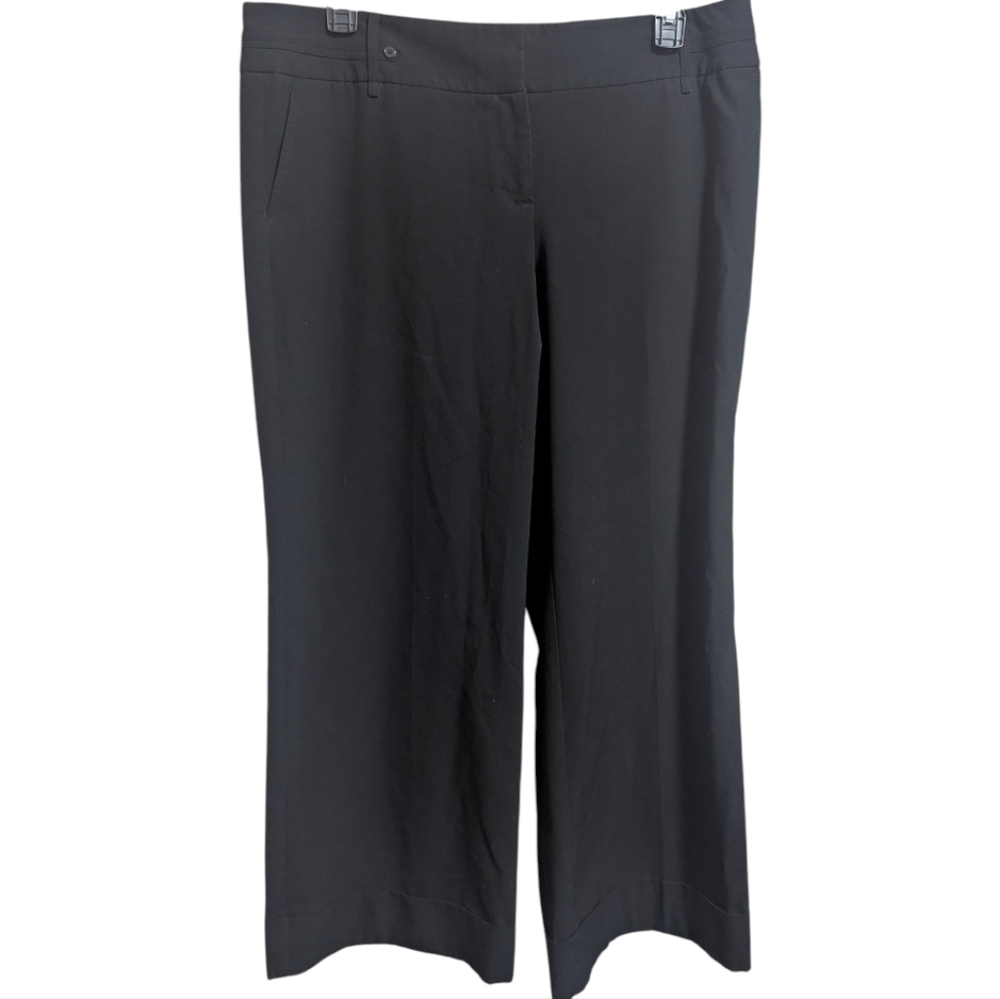 Black Wide-Leg Work Pants